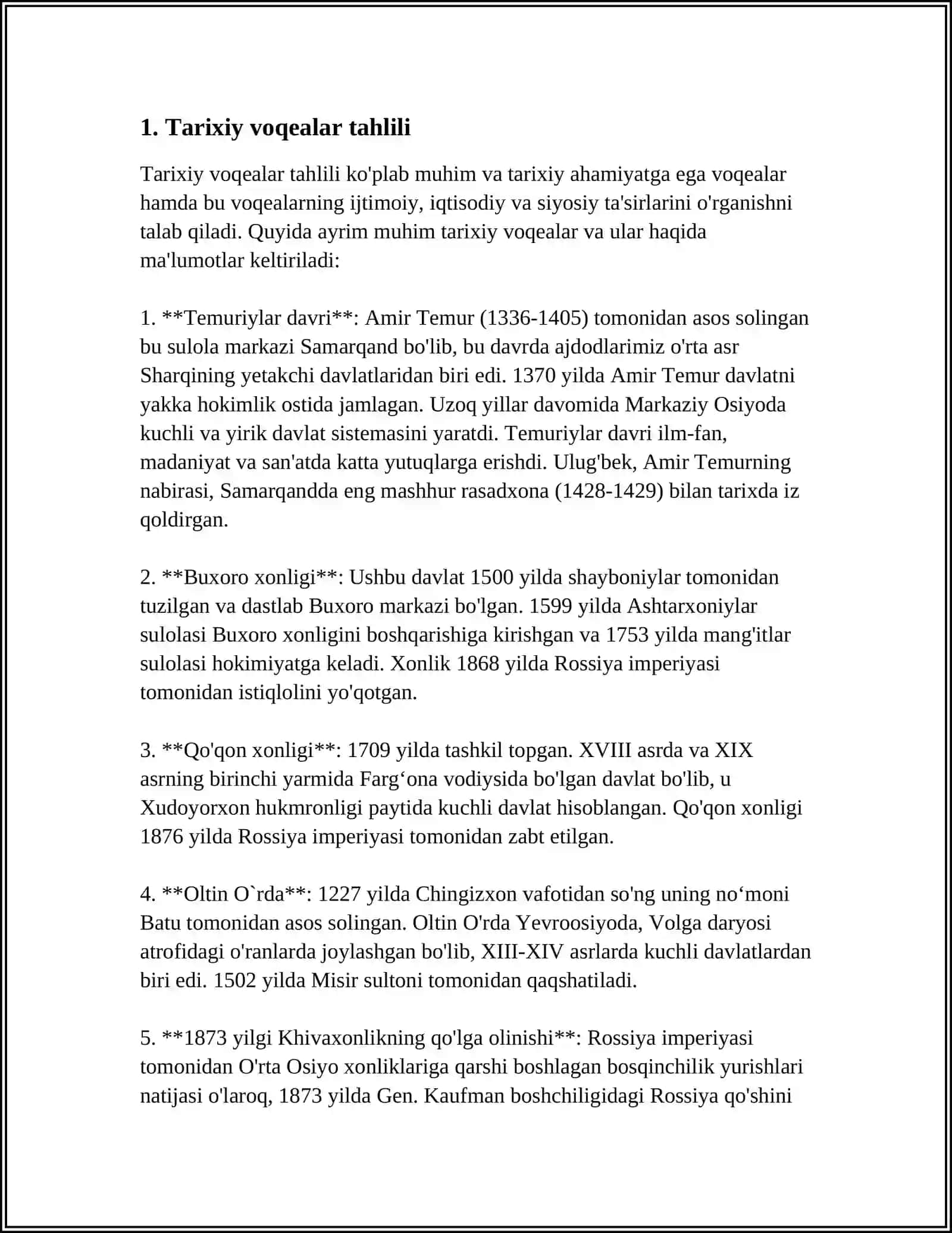 TARIXIY DAILY VA UNING INTERPRITASIYASI 3