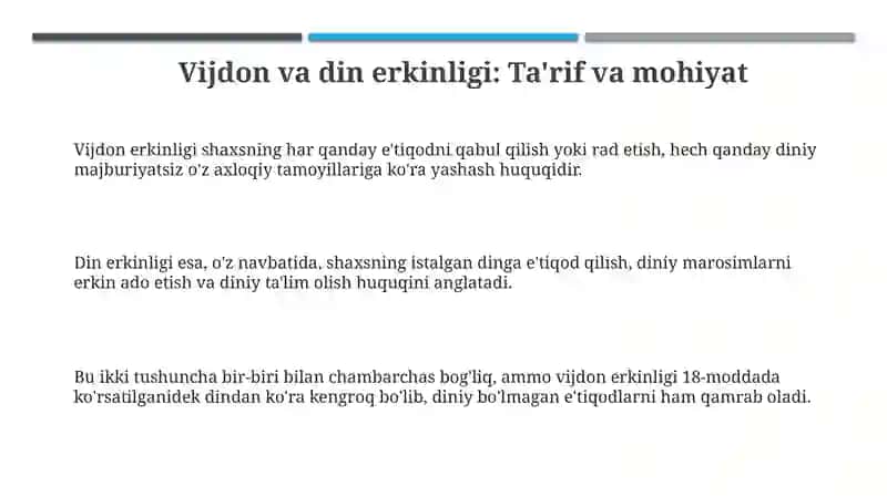Din va vijdon erkinligi 3