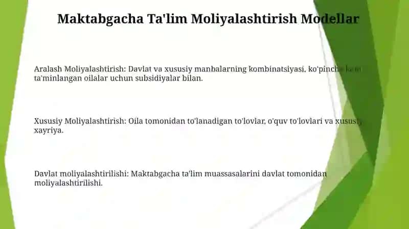 Jahon mamlakatlarida maktabgacha ta'lim 3