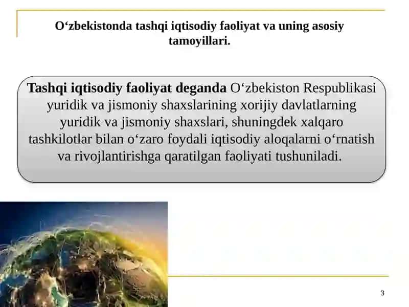 Tashqi iqtisodiy faoliyat 3