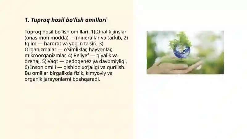 Tuproq va uning xususiyatlari 3