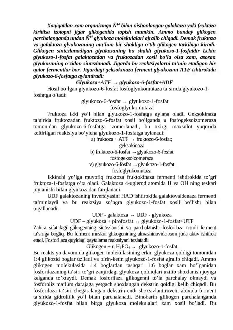 11-Mavzu. Uglеvodlar almashinuvi 3