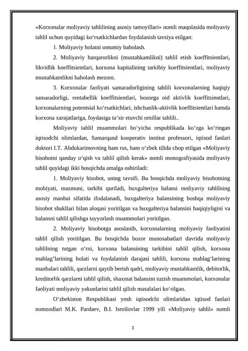 Moliyaviy tahlil 3