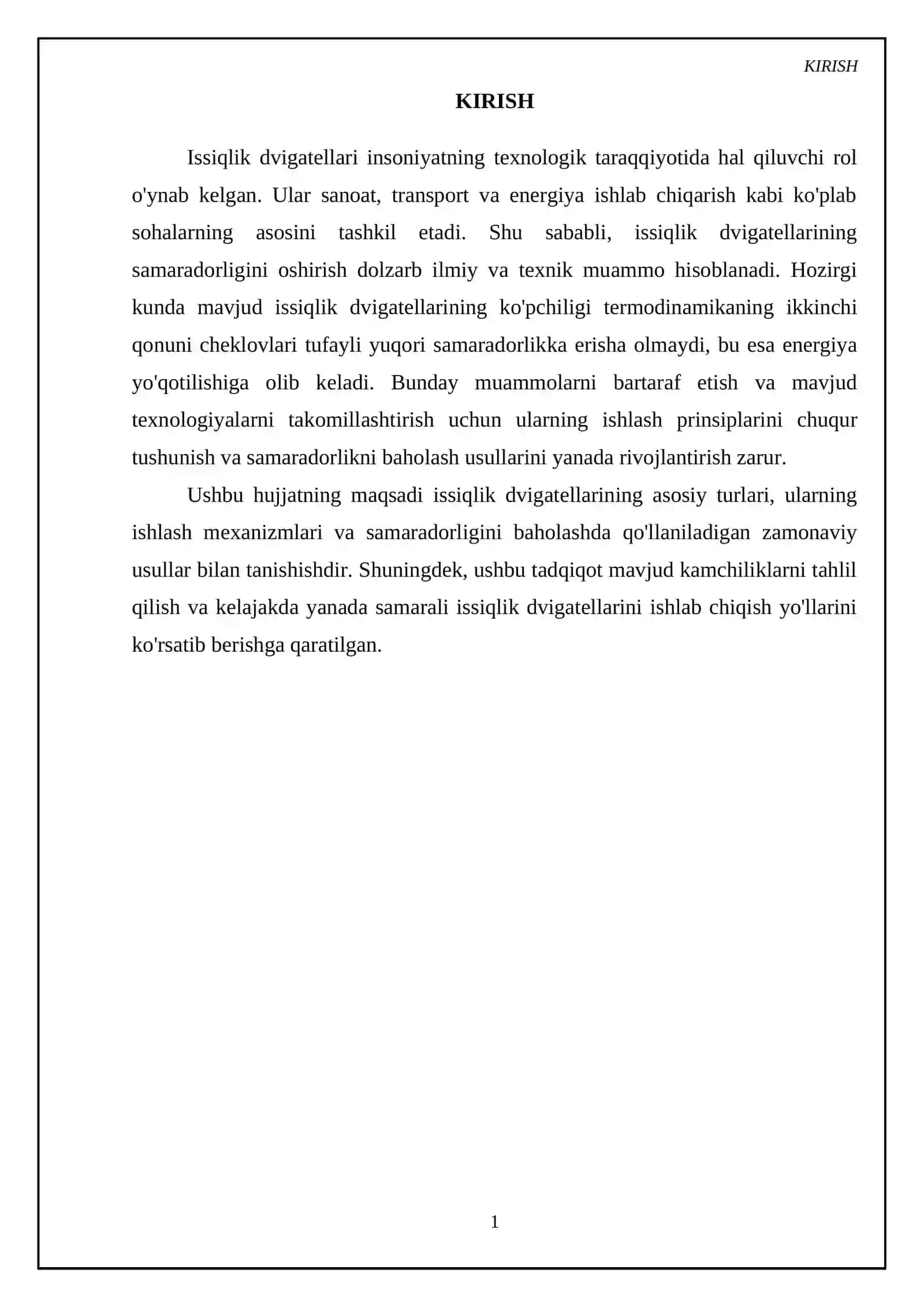 Issiqlik Divigatellari va ulani samaradorligini baholash 3