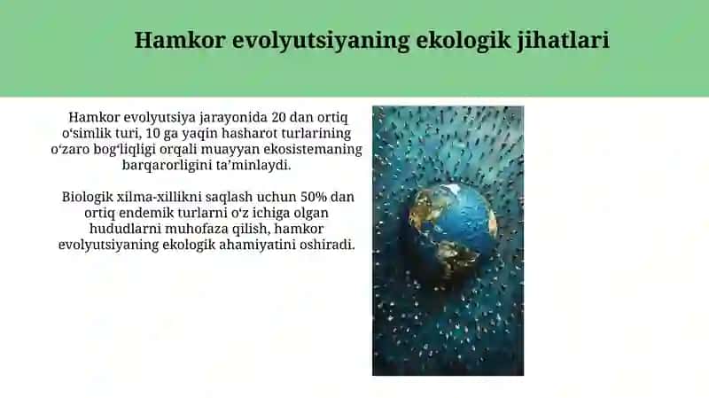 Koevolyutsiya xa environmetalizm dialektikasi 3