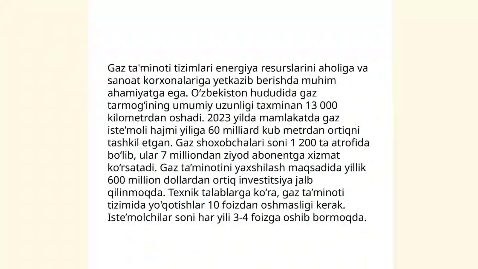 Gaz ta'minoti tizimlari 3
