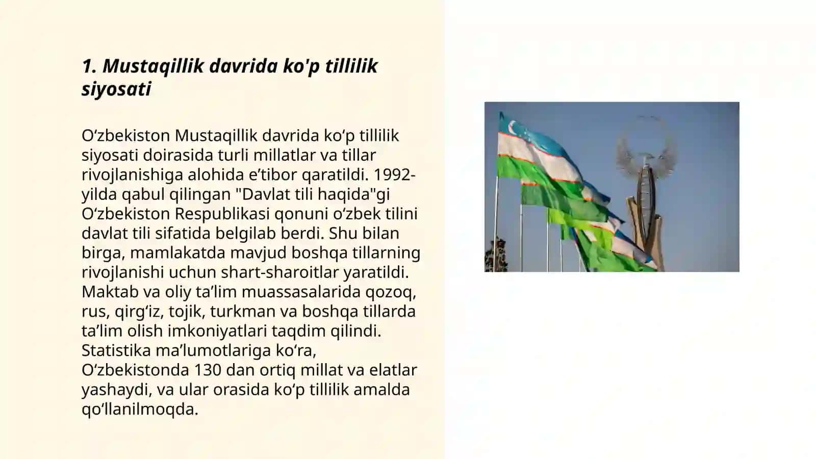 Mustaqillik davrida O'zbekistonda ko'p tillilik 3