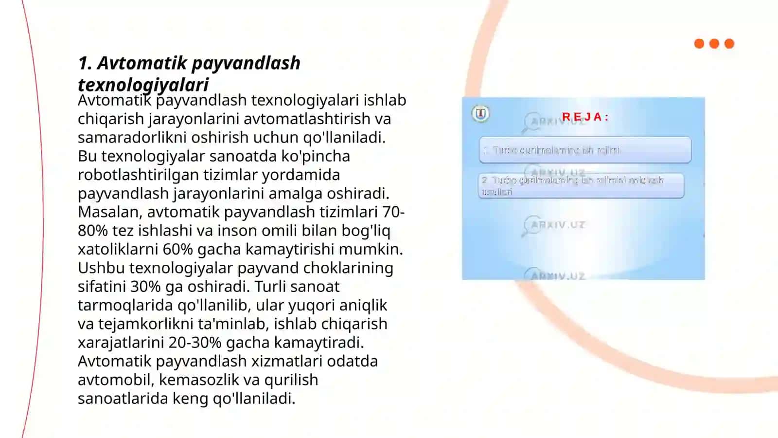 Avtomatik payvandlash texnologiyalari 3