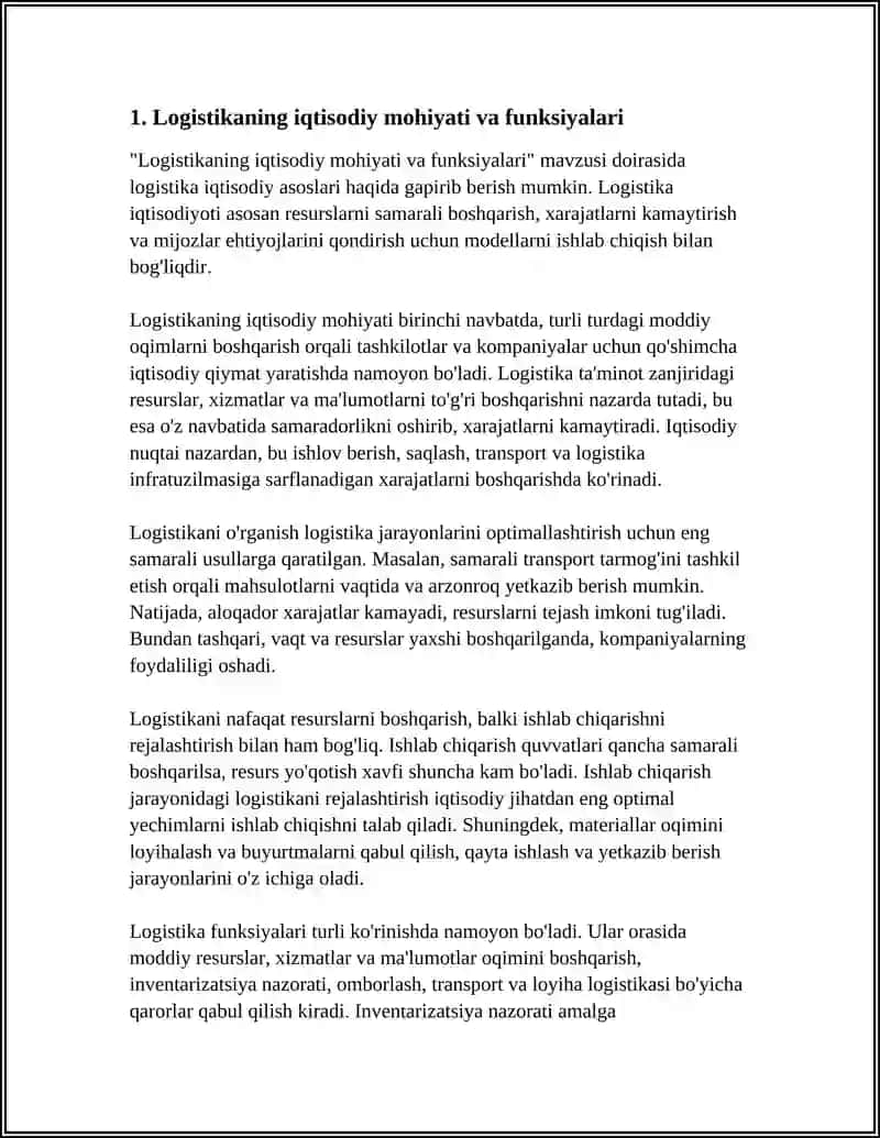 LOGISTIKANING IQTISODIY ASOSLARI 3
