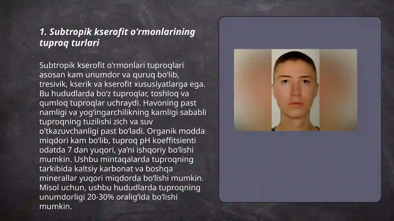 Subtropik kserofit -oʻrmon oblasti tuproqlari 3