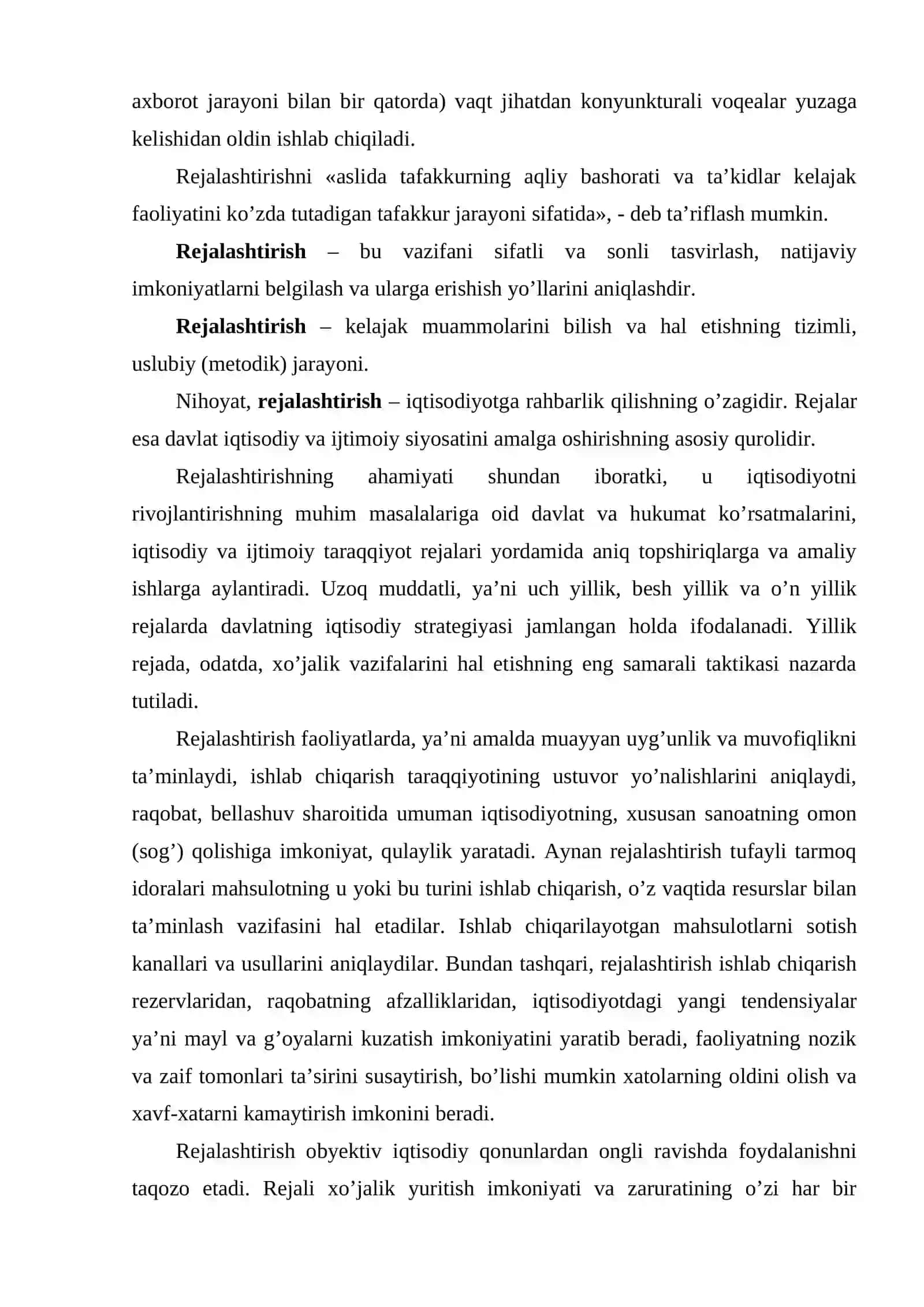 Rejalashtirish va prognozlash 3