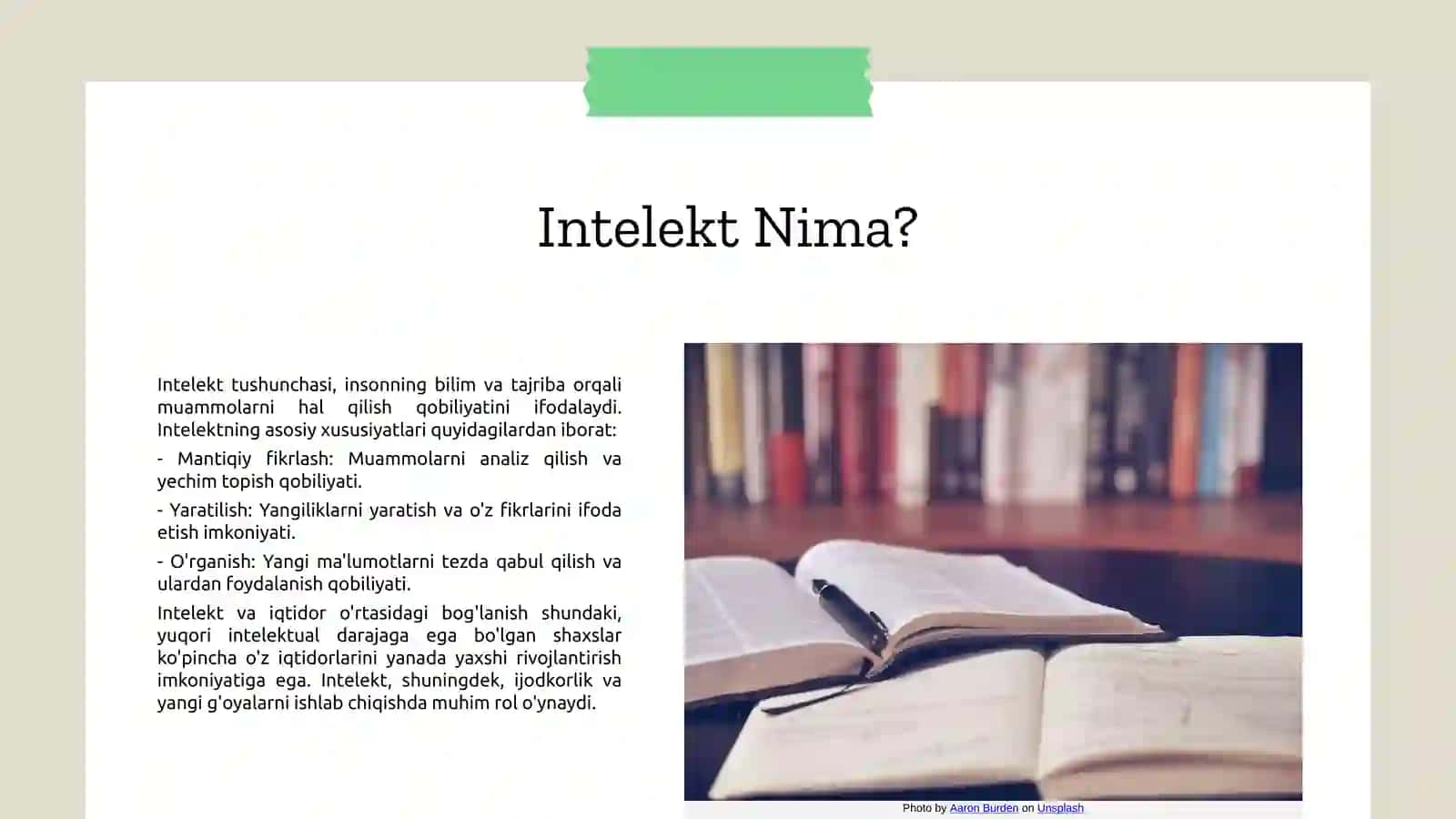 Intelekt va kreativlik nazariyalari 3