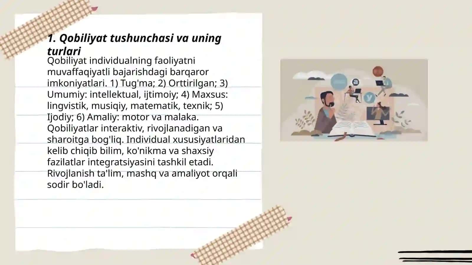 Qobiliyat va uning rivojlanishi 3