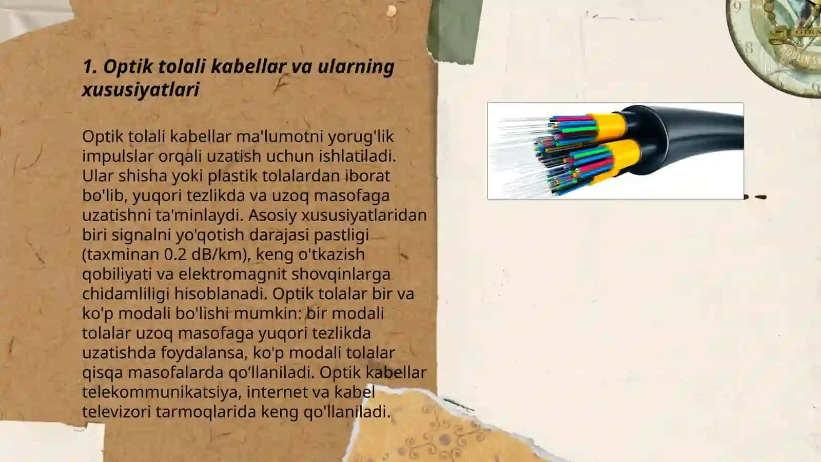 Optik tolali kabellar yordamida kompyuter tarmogʻini tashkillash 3