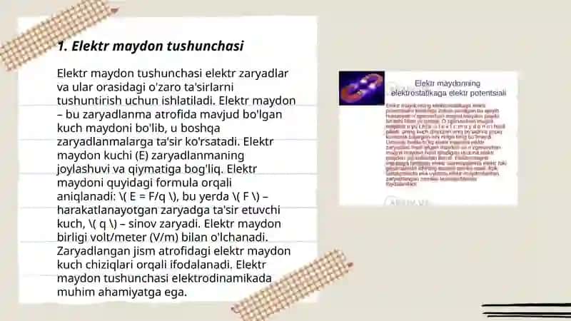 Elektr maydon kuchlanganligining superpozitsiya prinsipi 3