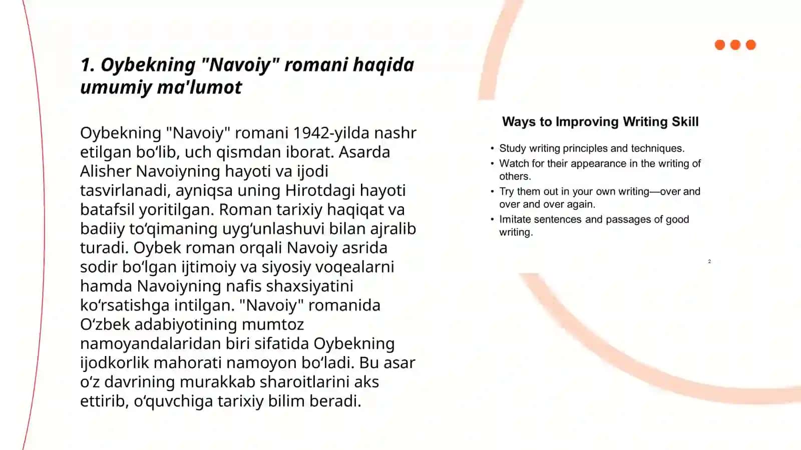 Oybekning "Navoiy" romani tahlili 3