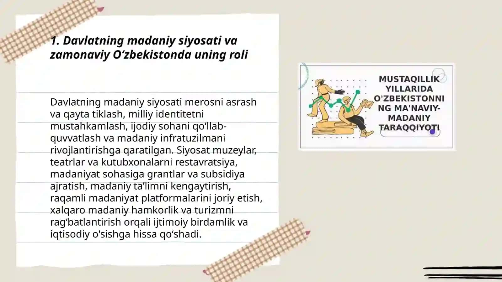 Zamonaviy Oʻzbekistonda ma'daniy taraqqiyot 3