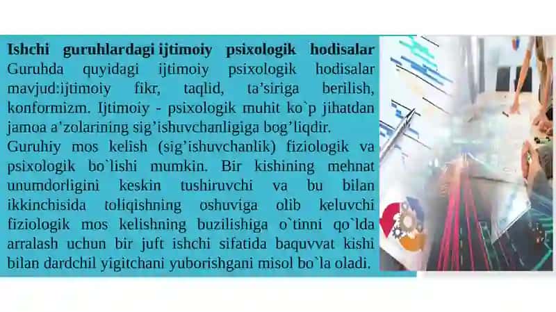 Barqaror rivojlanish jarayonida ishchi guruhlar ishtirok etishi 3