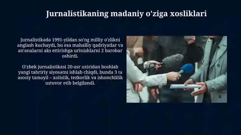 Jurnalistikaning madaniy-tashkiliy masalalari 3