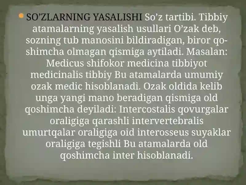 Lotin tili gaplarining sturukturasi.(Corpus hominis e capite, trunco et membris constant). ,,Sum, esse''-bor bo'lmoq fe'lini tuslanishi(Est  modus in rebus) 3