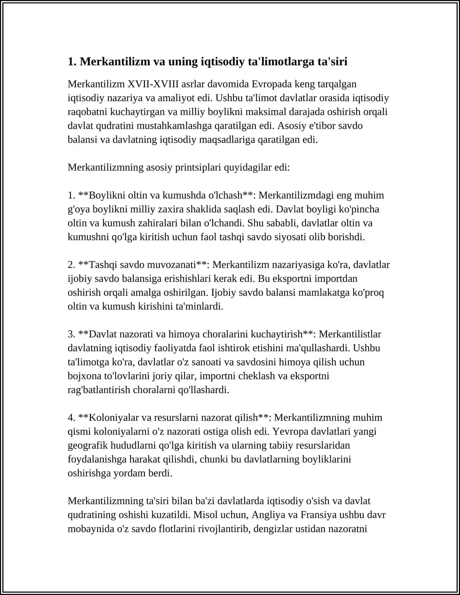 IQTISODIY TA’LIMOTLAR TARIXI EVOLUTSIYASI 3