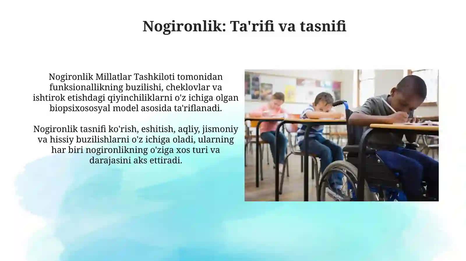 Nogironlik: Ta'rifi va tasnifi 3