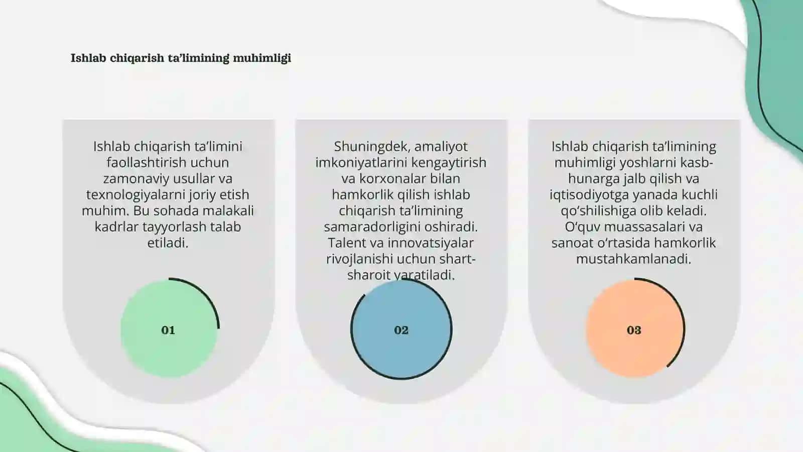 Ishlab chiqarish ta’limini faollashtirish shart-sharoitlari 3