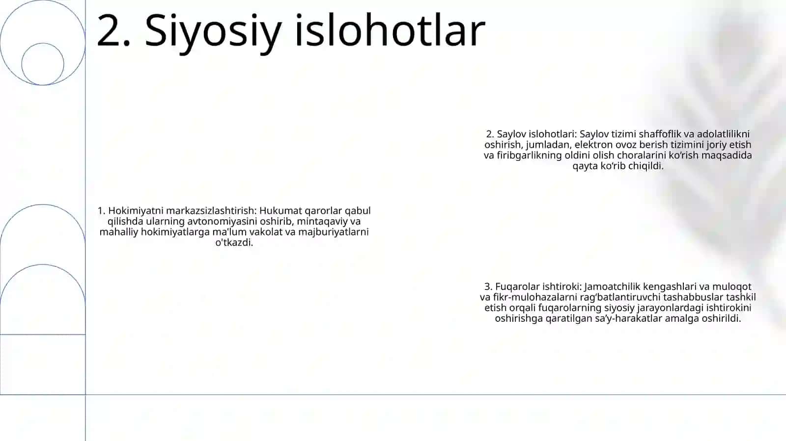 O'zbekistonda Iqtisodiy Islohotlar 3