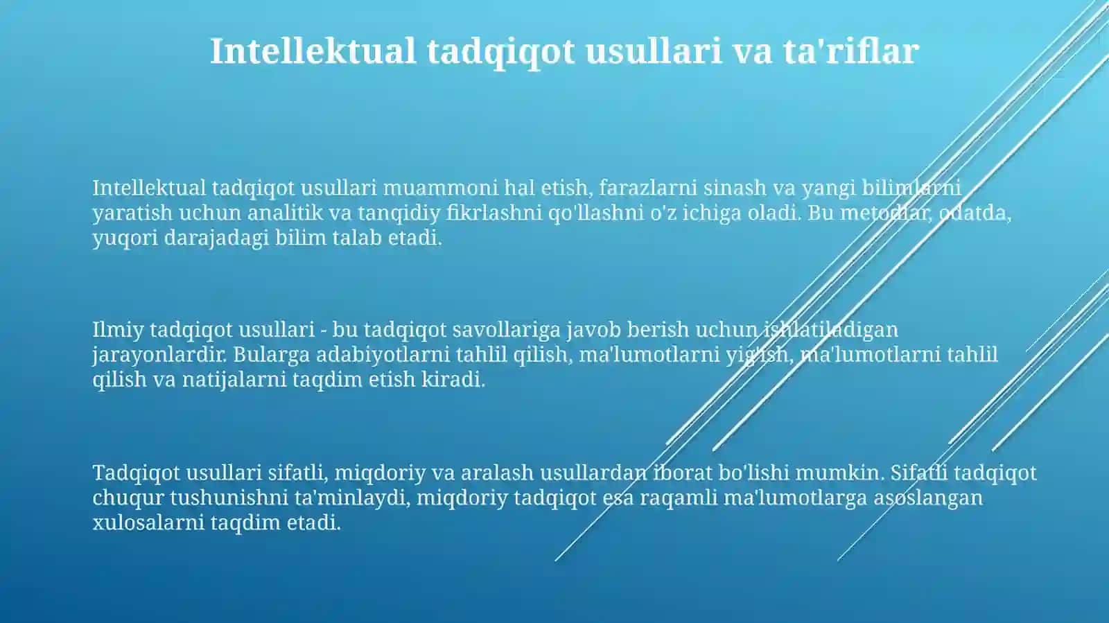 Intellektual tadqiqot usullari 3