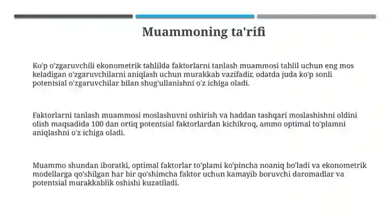 Omilli ekonometrik tahlil 3