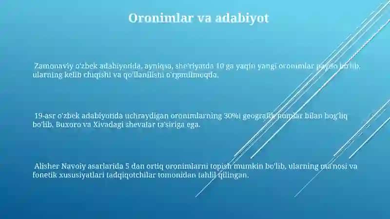 Oronimlar va ularning paydo bo'lish sabablari 3