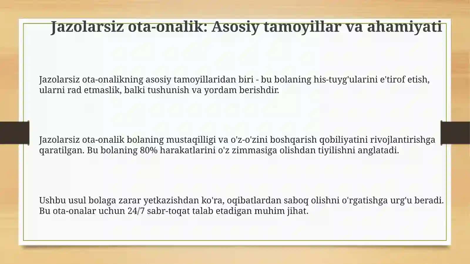 Jazosiz tarbiya 3