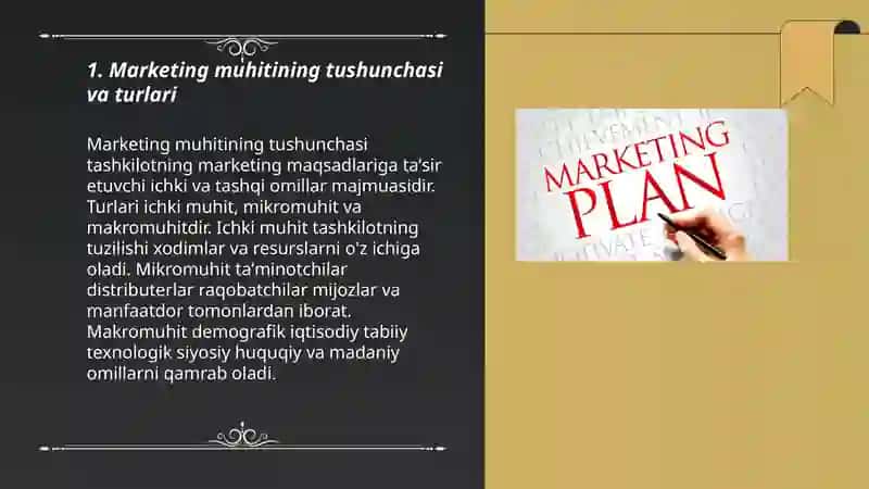 Marketing muhitini oʻrganish 3