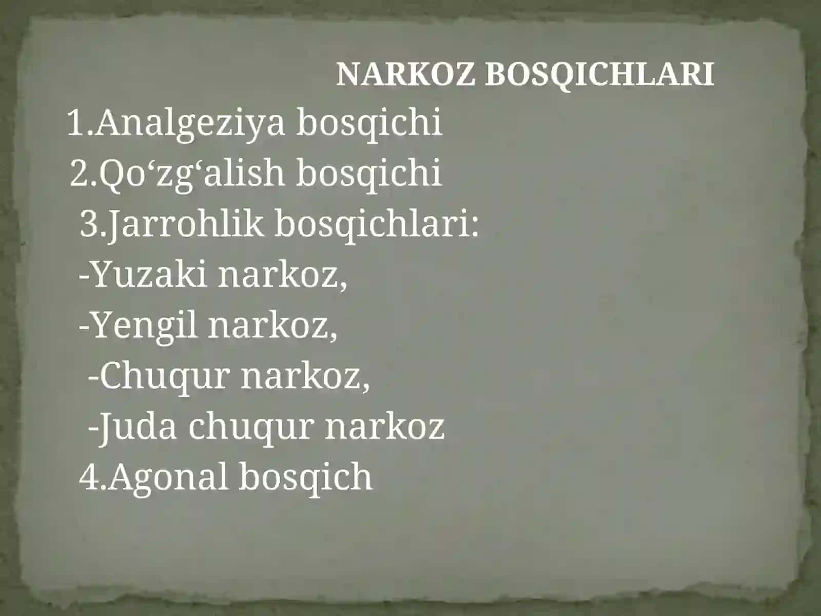 Narkoz vositalari. Etilspirti 3