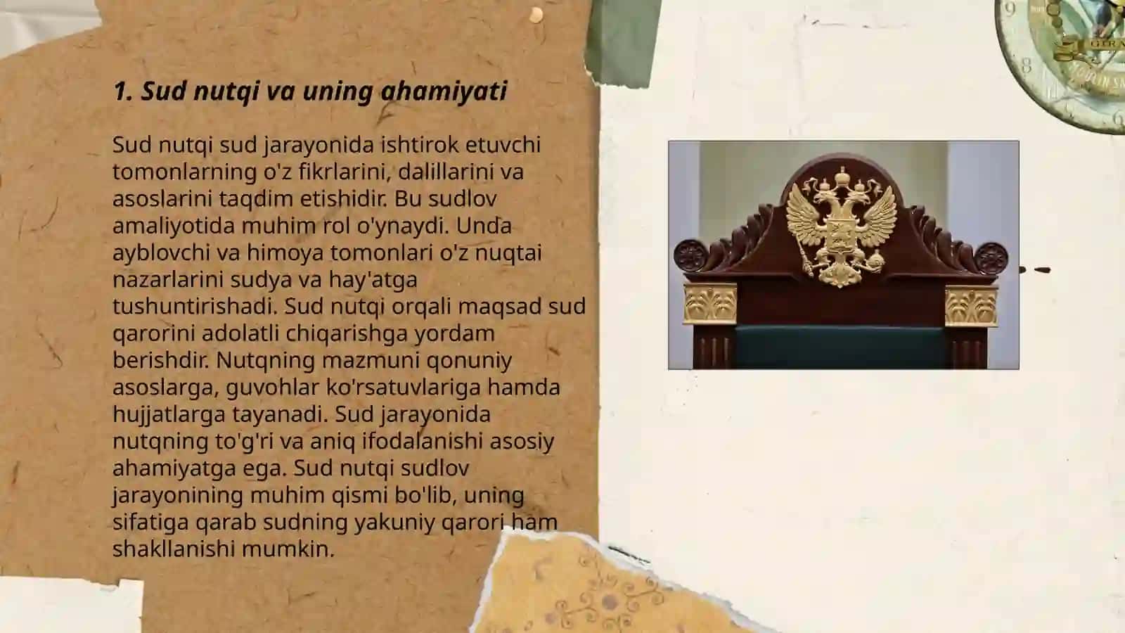 Sud notiqligi. Yuristning nutq odobi 3