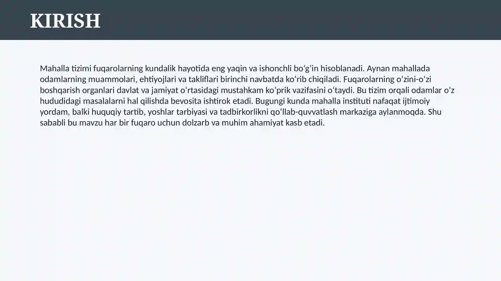 MAHALLA VA FUQAROLARNING O‘ZINI-O‘ZI BOSHQARISH ORGANLARI 3