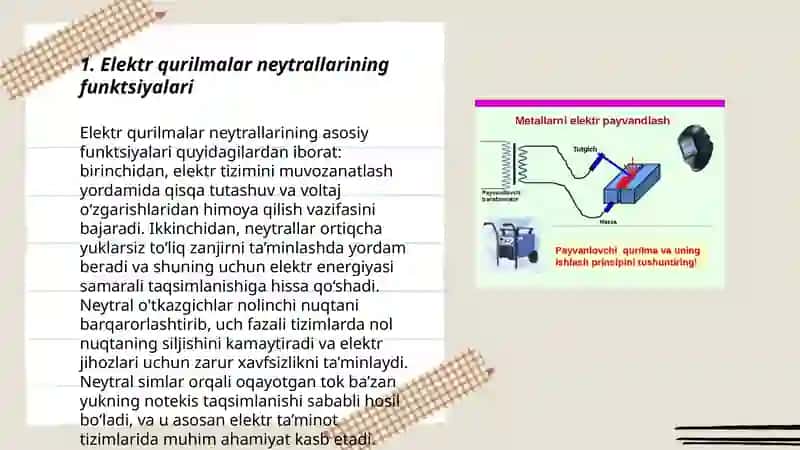Elektr qurilmalar neytrallarining ish rejimlari 3