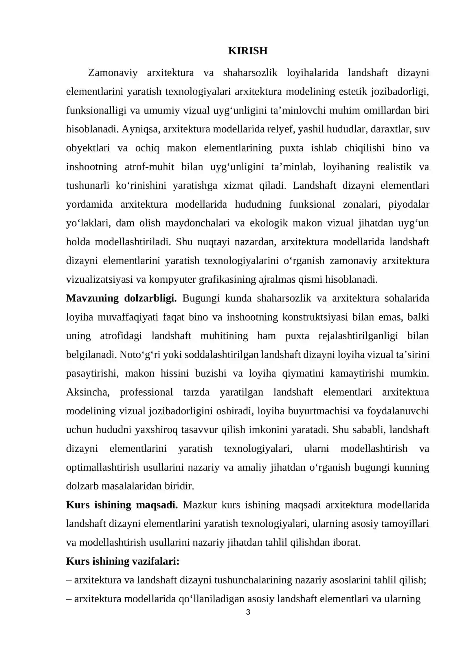Arxitektura modellarida landshaft dizayni elementlari yaratish 3