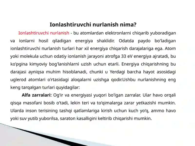 Ionlashtiruvchi nurlanishlarning biologik ta_siri 3