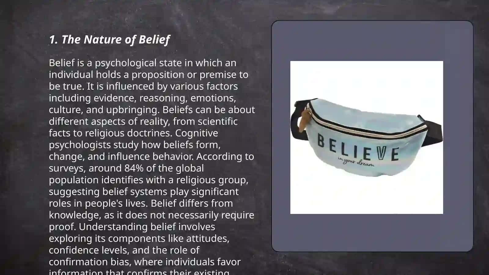 Believe and opinions 3