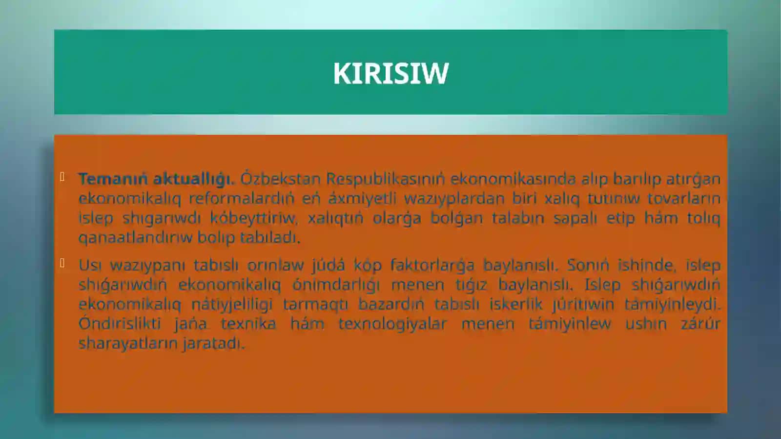 PITKERIW QÁNIGELIK JUMÍSÍ 3
