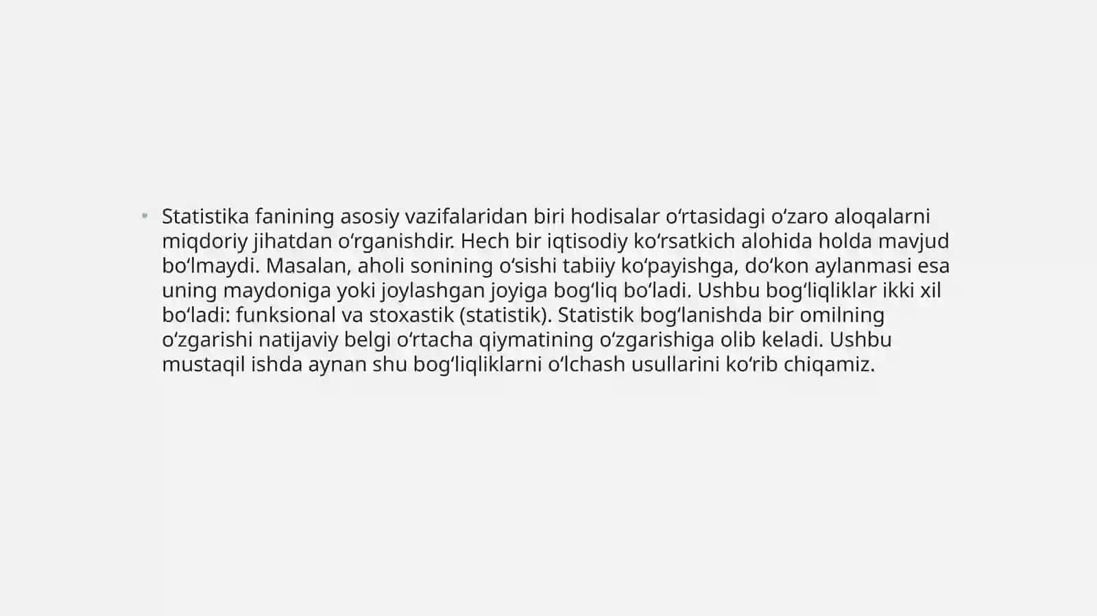 Oʻzaro bogʻlanishlar zichligini oʻrganish usullari 3
