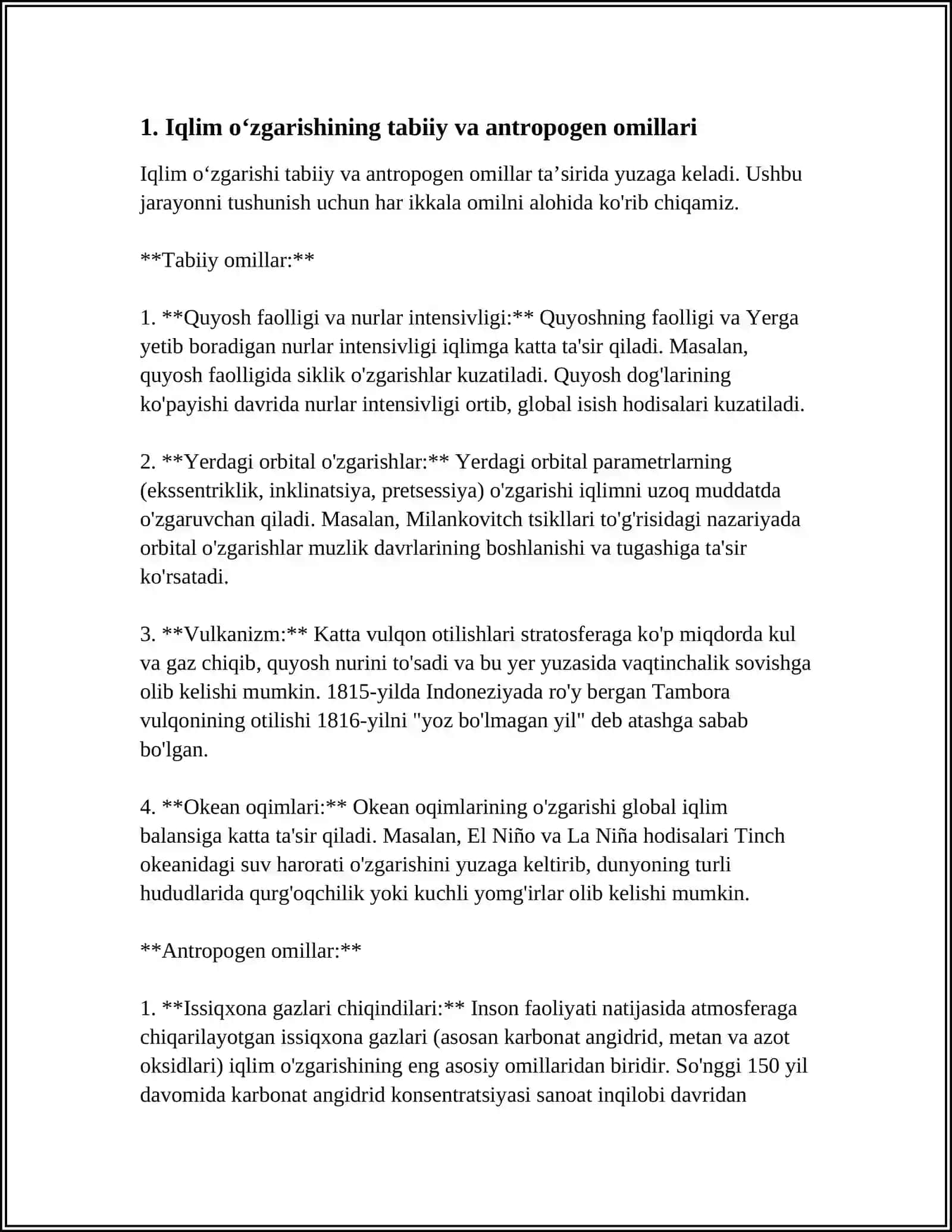 IQLIM OʻZGARISHI VA TARIXIY GEOGRAFIK JARAYONLAR 3