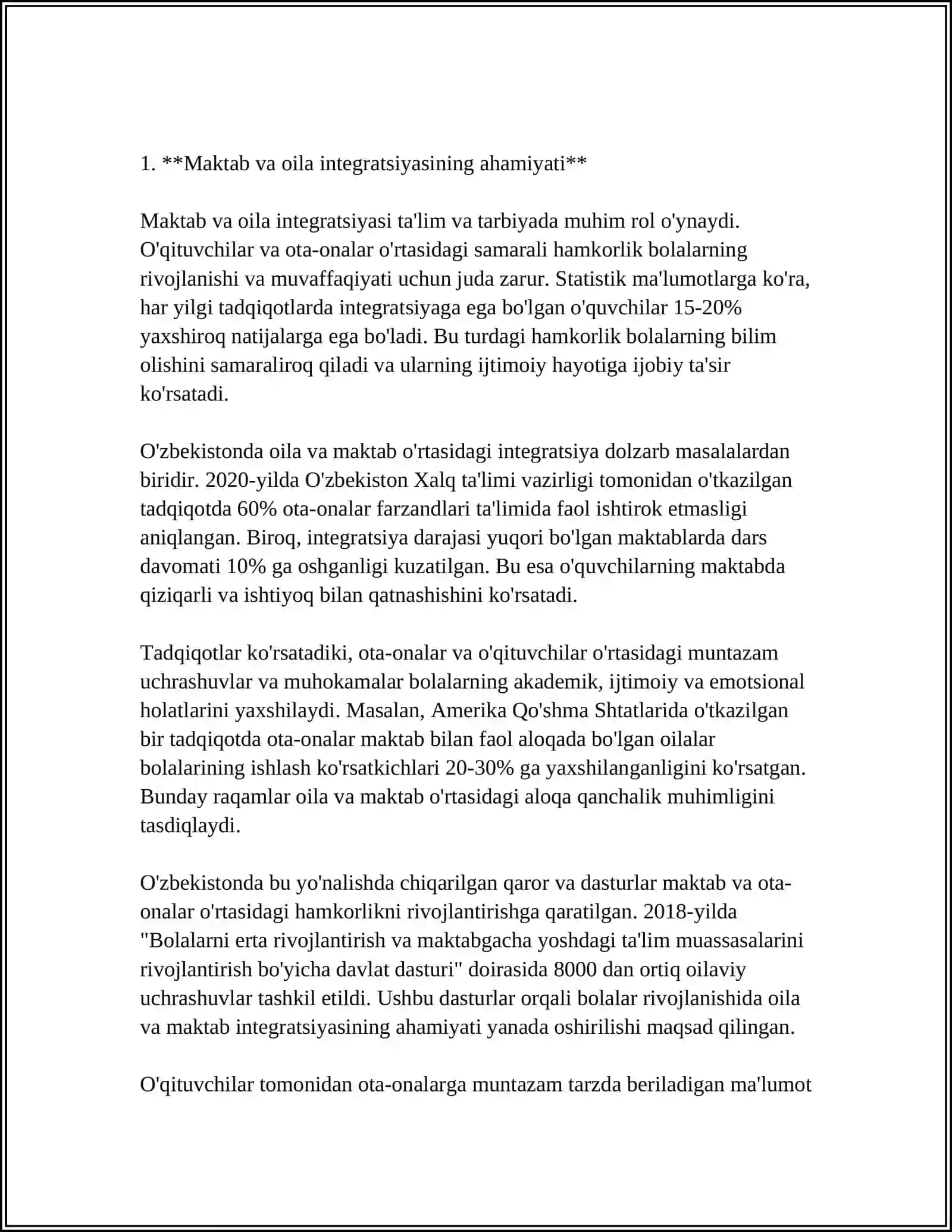 MAKTAB VA OILA INTEGRATSIYASI 3