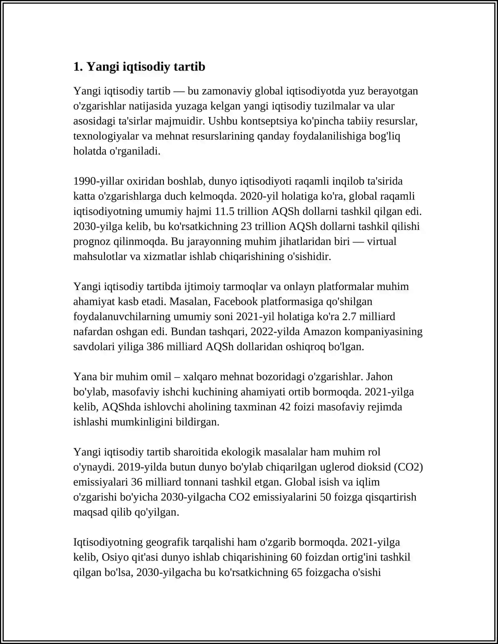 QADIM DUNYO IQTISODIY G'OYALARI 3