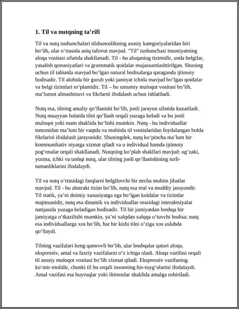TIL VA NUTQ TOGRISIDA UMUMIY TUSHUNCHA 3