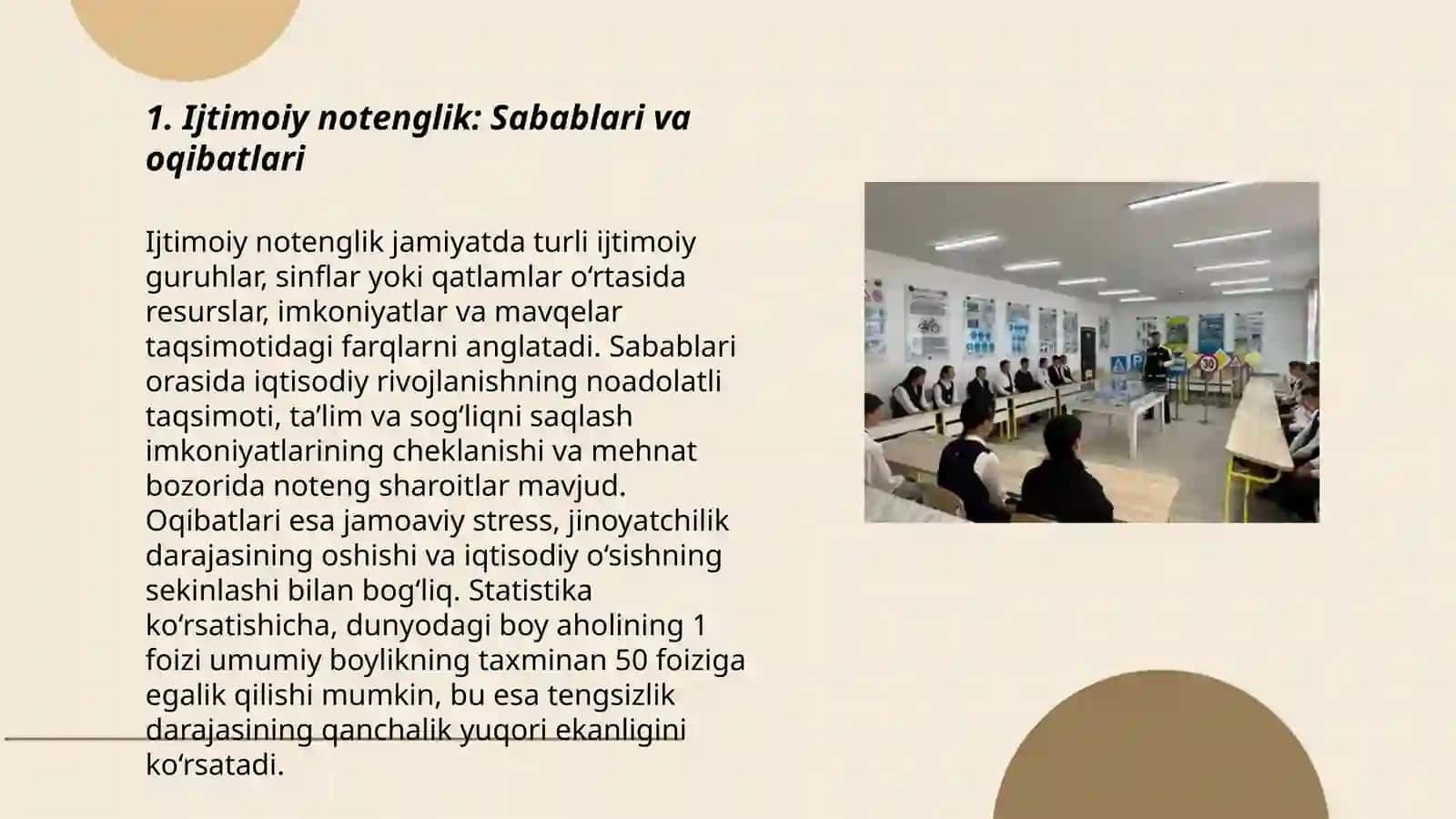 Ijtimoiy notenglik: Sabablari va oqibatlari 3