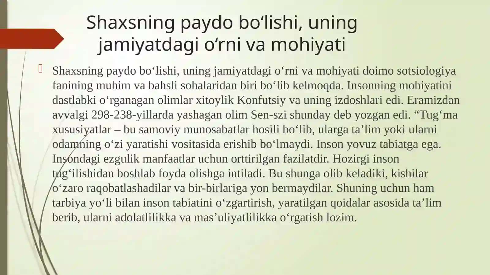 INDIVID, SHAXS VA INDIVIDUALLIK 3