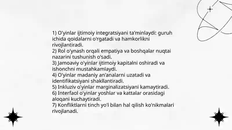 O'yinlar ijtimoiy faoliyat sifatida 3