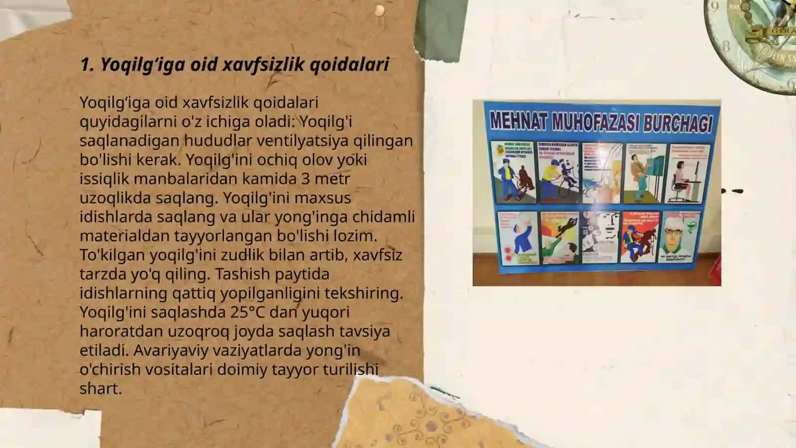 Xavfsizlik qoidalari boʻyicha koʻrgazmalar tayyorlash 3